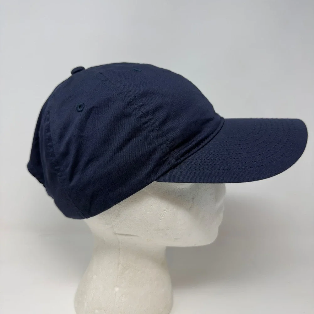 Nike Heritage86 Navy‎ Blue Adjustable Strapback Hat Orange Logo Swoosh